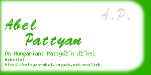 abel pattyan business card